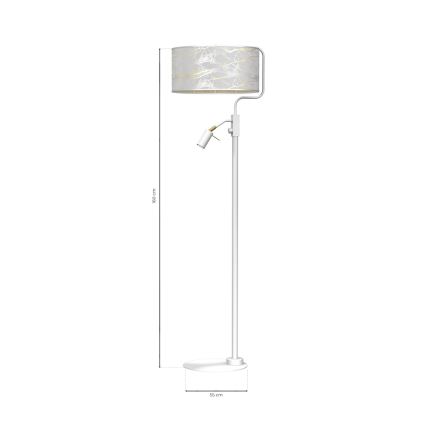 Stojací lampa SENSO 1xE27/40W/230V + 1xGU10/7W bílá