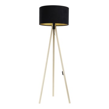 Stojací lampa STANDART 1xE27/60W/230V černá/béžová