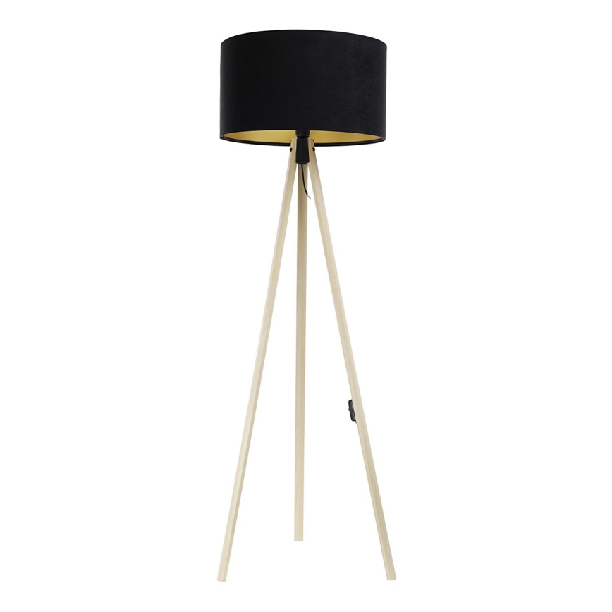 Stojací lampa STANDART 1xE27/60W/230V černá/béžová