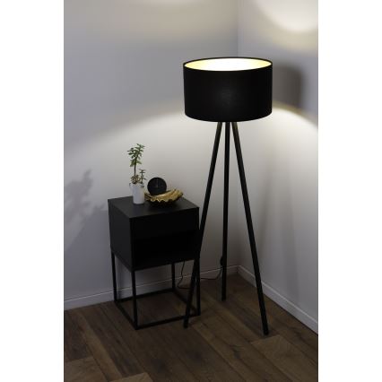 Stojací lampa STANDART 1xE27/60W/230V černá/hnědá