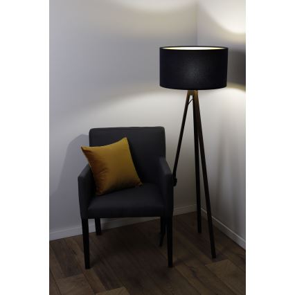 Stojací lampa STANDART 1xE27/60W/230V černá/wenge