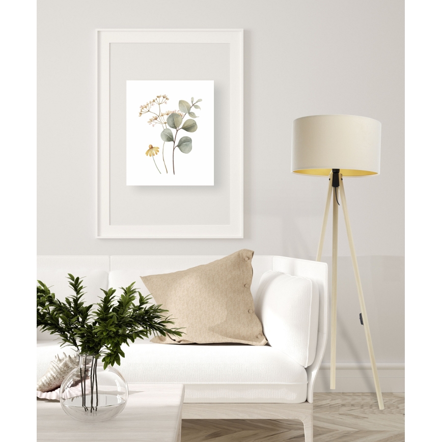 Stojací lampa STANDART 1xE27/60W/230V krémová/béžová