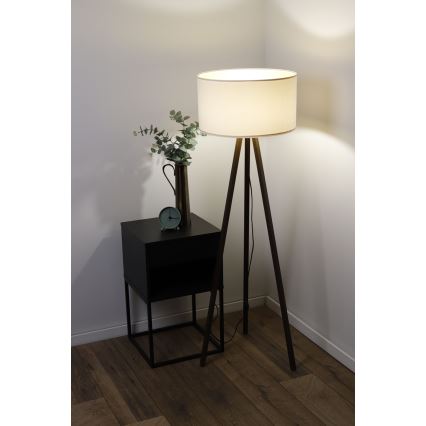 Stojací lampa STANDART 1xE27/60W/230V krémová/wenge