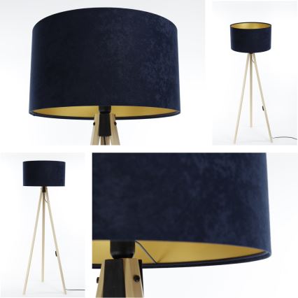 Stojací lampa STANDART 1xE27/60W/230V modrá/béžová