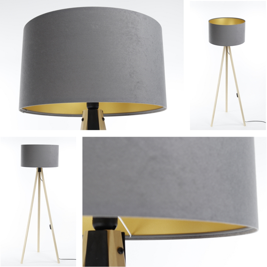 Stojací lampa STANDART 1xE27/60W/230V šedá/béžová