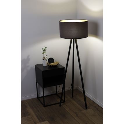 Stojací lampa STANDART 1xE27/60W/230V šedá/hnědá