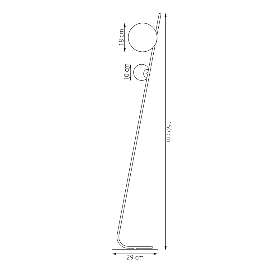 Stojací lampa TATU 2xG9/8W/230V černá