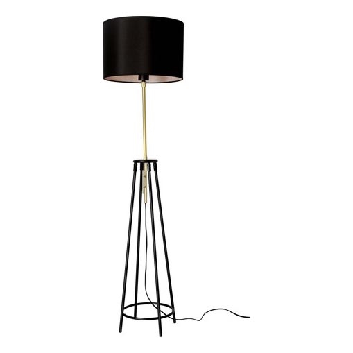 Stojací lampa TEGOLA 1xE27/60W/230V černá/zlatá