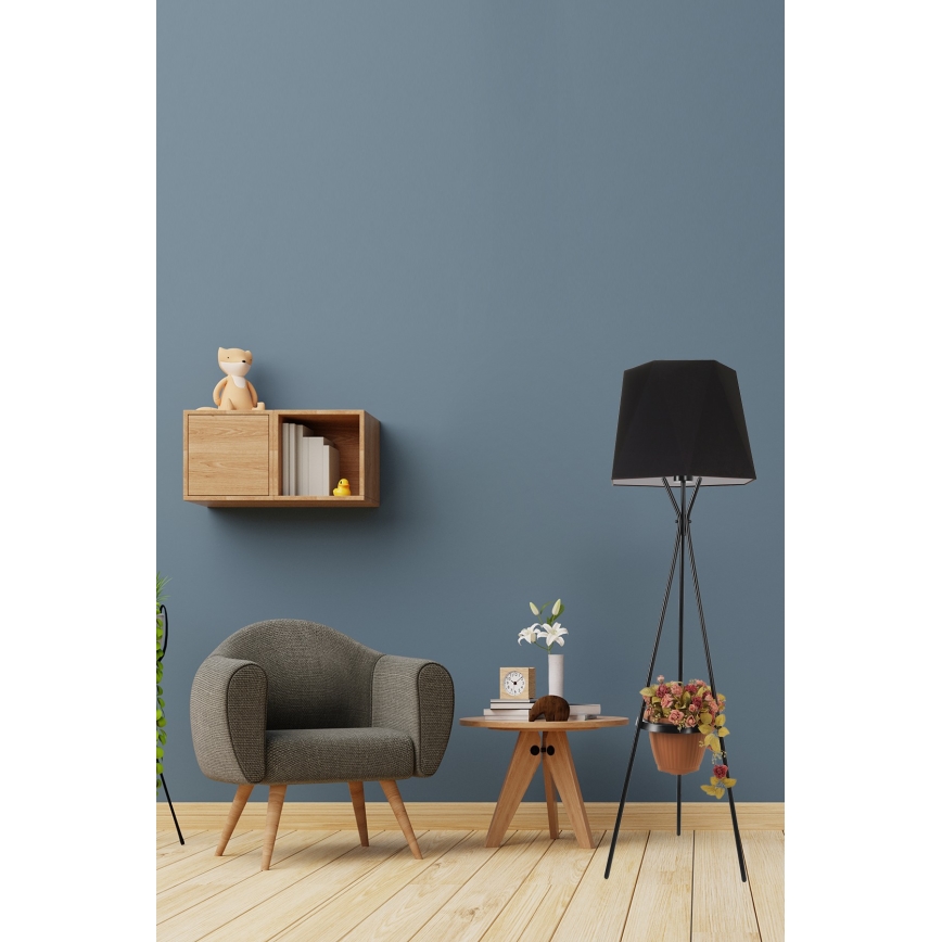 Stojací lampa VENEDIK 1xE27/60W/230V černá