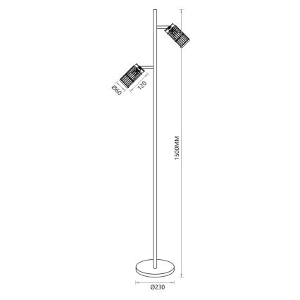 Stojací lampa VERTICAL 2xGU10/8W/230V bílá