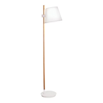 Stojací lampa VIANA 1xE27/60W/230V bílá/hnědá