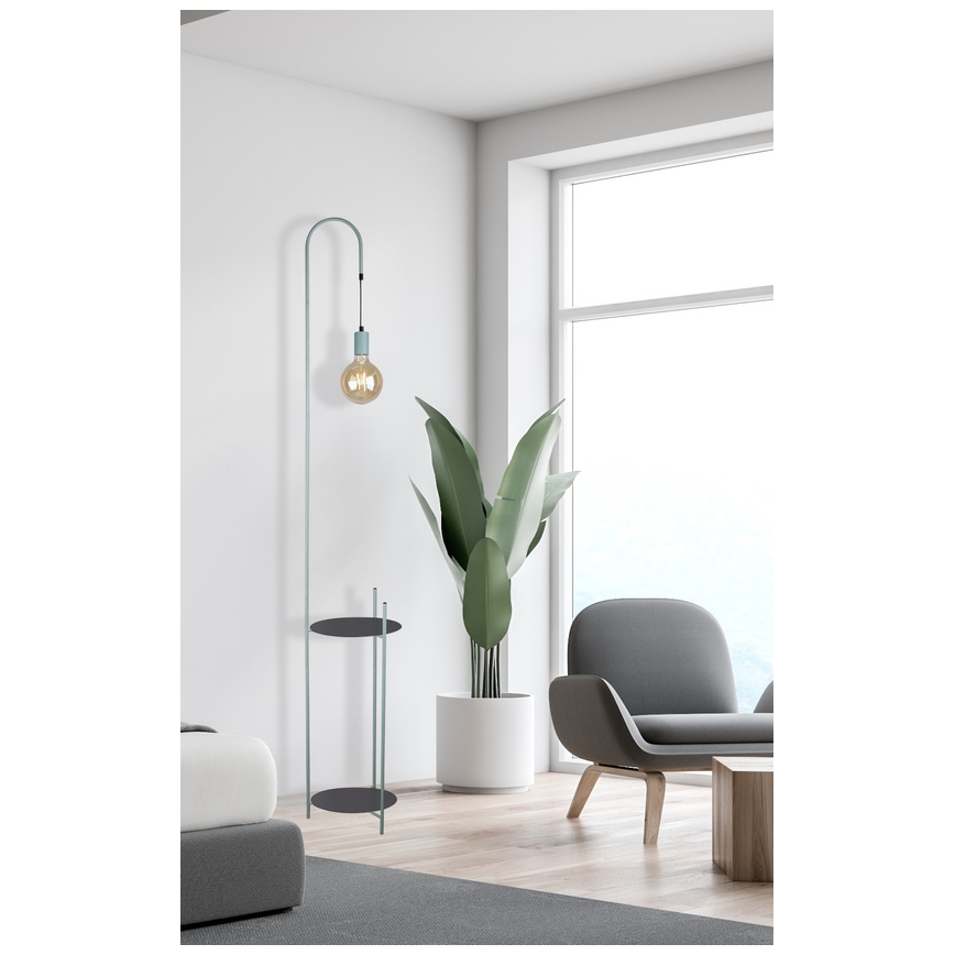 Stojací lampa WALK 1xE27/40W/230V tyrkysová