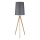 Stojací lampa WALZ 1xE27/25W/230V šedá/dřevo
