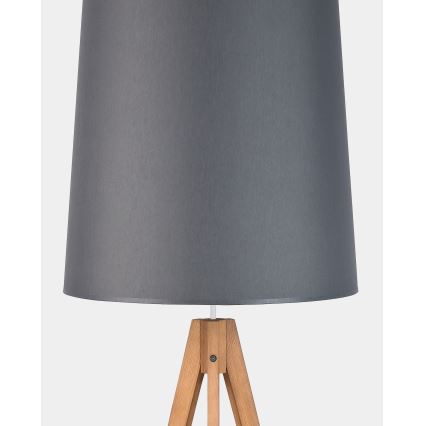 Stojací lampa WALZ 1xE27/25W/230V šedá/dřevo