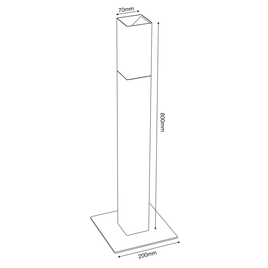 Stojací popelník SMOKERS ACCESSORIES 20x20 cm černá