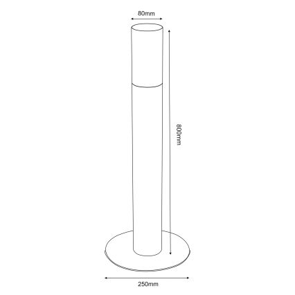 Stojací popelník SMOKERS ACCESSORIES pr. 25 cm černá