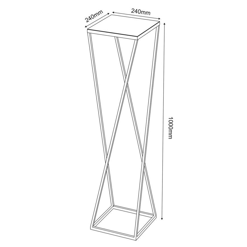 Stojan na květiny 100x24 cm černá