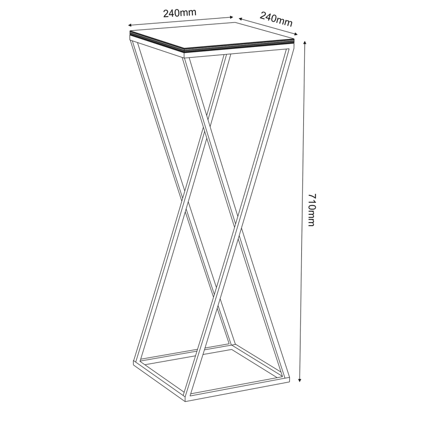 Stojan na květiny 70x24 cm černá