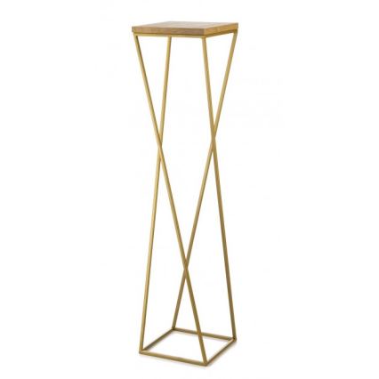 Stojan na květiny LOFT 100x24 cm zlatá/hnědá