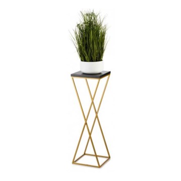 Stojan na květiny LOFT 70x24 cm zlatá/černá