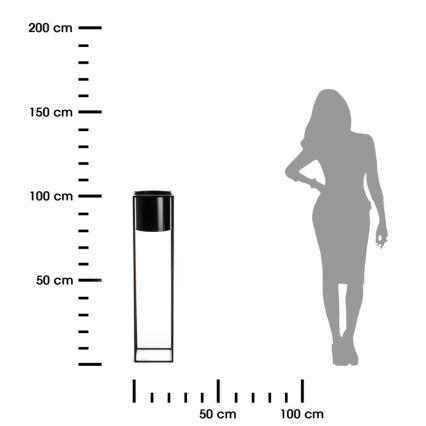 Stojan na květiny RING 100x23 cm černá