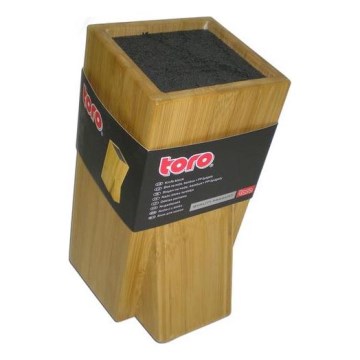 Stojan na nože s flexi vložkou 23,8x11 cm bambus