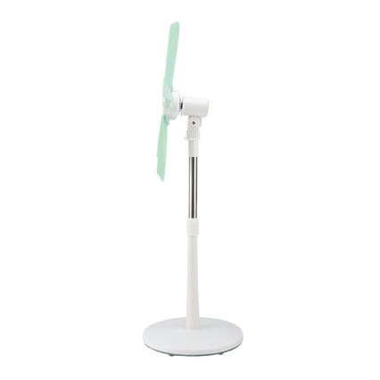 Stojanový ventilátor 15W/230V pr. 50 cm bílá/zelená