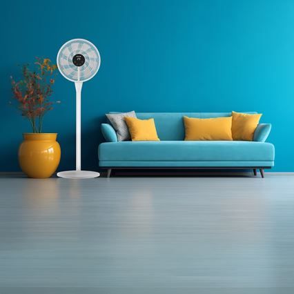 Stojanový ventilátor 25W/230V 130 cm bílá + dálkové ovládání