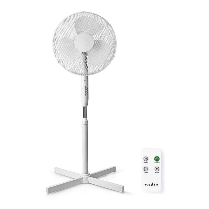 Stojanový ventilátor 40W/230V bílá + dálkové ovládání