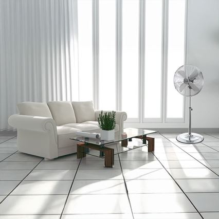 Stojanový ventilátor 50W/230V 110 cm nerez