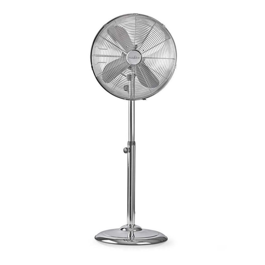 Stojanový ventilátor 50W/230V lesklý chrom