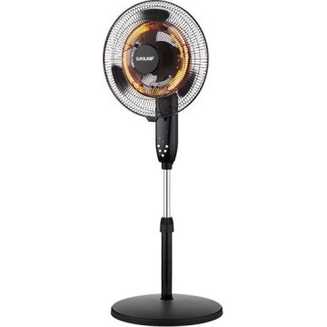 Stojanový ventilátor s ohřívačem 35W/2000W/230V pr. 40 cm černá
