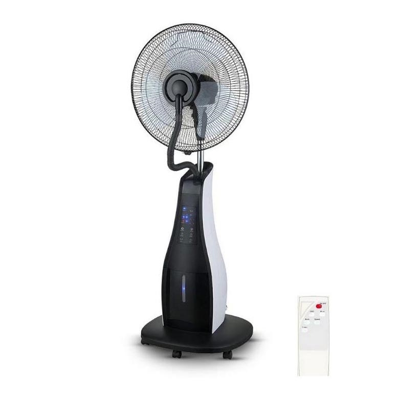 Stojanový ventilátor s rozprašovačem vody 80W/230V černá + DO