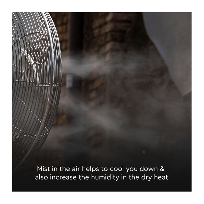 Stojanový ventilátor s rozprašovačem vody 80W/230V černá + DO