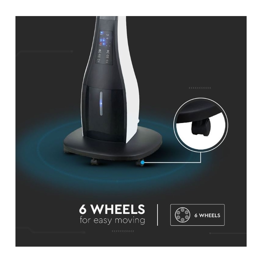 Stojanový ventilátor s rozprašovačem vody 80W/230V černá + DO