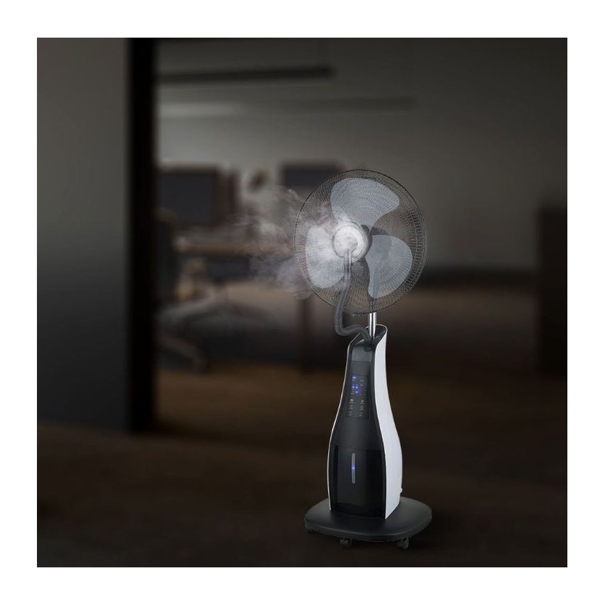 Stojanový ventilátor s rozprašovačem vody 80W/230V černá + DO