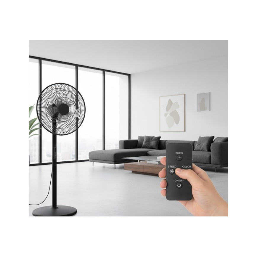Stojanový ventilátor VIENTO-R 40W/230V černá + dálkové ovládání