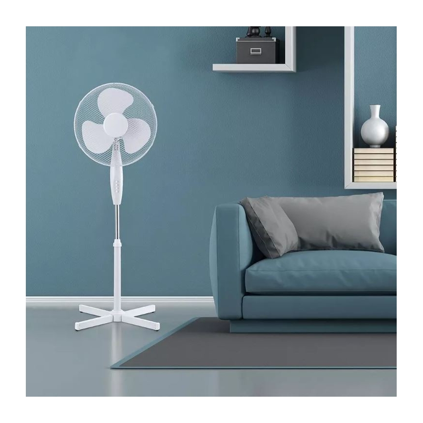Stojanový ventilátor Ø 41 cm 40W/230V bílá