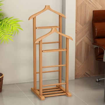 Stojanový věšák BIBI 33x120x46 cm hnědá
