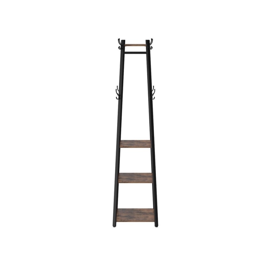 Stojanový věšák LINEA 45x181x45 cm černá/hnědá