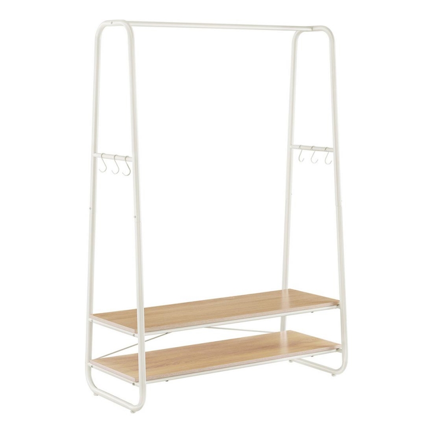 Stojanový věšák LINEA bílá/hnědá