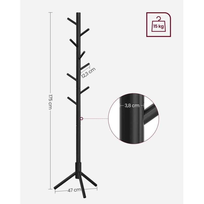 Stojanový věšák LINEA černá