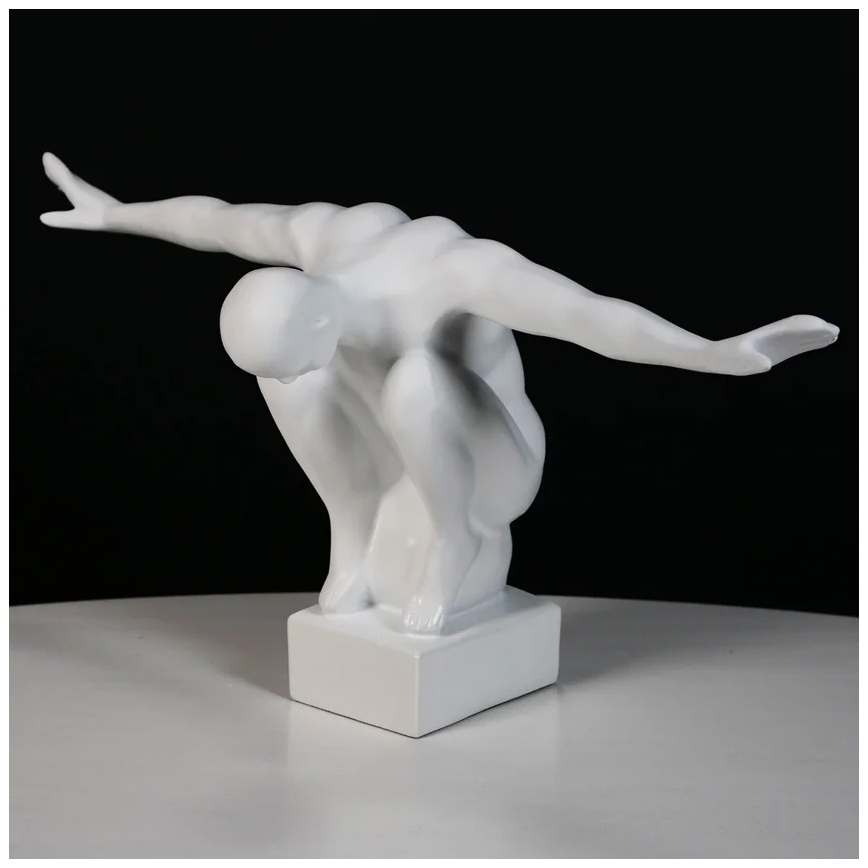 Stolní dekorace 19,5x16x38,5 cm pryskyřice/bílá