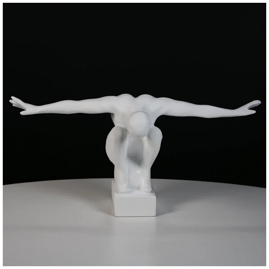 Stolní dekorace 19,5x16x38,5 cm pryskyřice/bílá