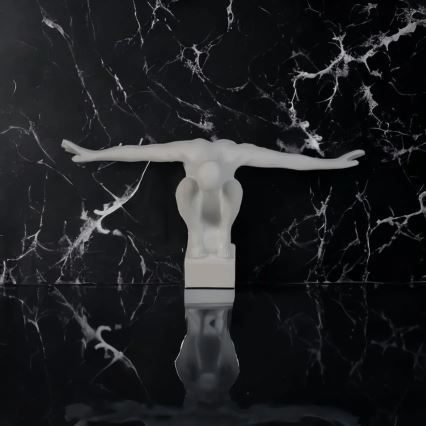 Stolní dekorace 19,5x16x38,5 cm pryskyřice/bílá