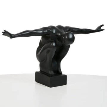 Stolní dekorace 19,5x16x38,5 cm pryskyřice/černá
