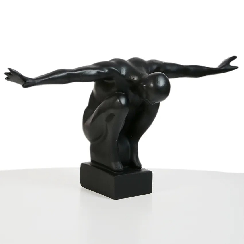 Stolní dekorace 19,5x16x38,5 cm pryskyřice/černá