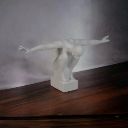 Stolní dekorace 20x16x41 cm pryskyřice/bílá