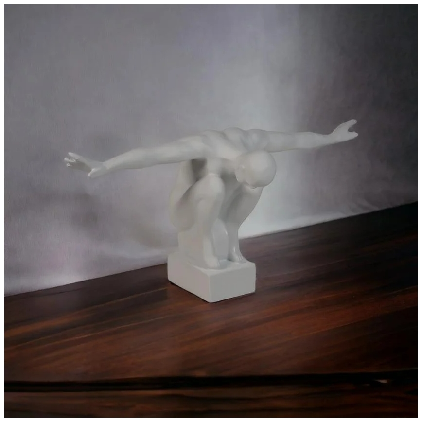 Stolní dekorace 20x16x41 cm pryskyřice/bílá