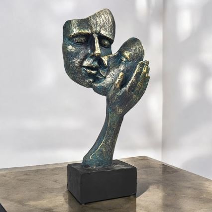 Stolní dekorace 29,5x10x14 cm pryskyřice/patina